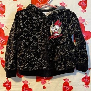 Disney Minnie Mouse Metallic Bows and Ruffle Hoodie. toddler size 3T